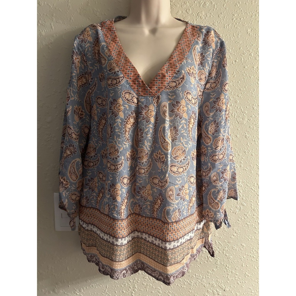 New Large Fred David Bow Sleeve Top #1371*8